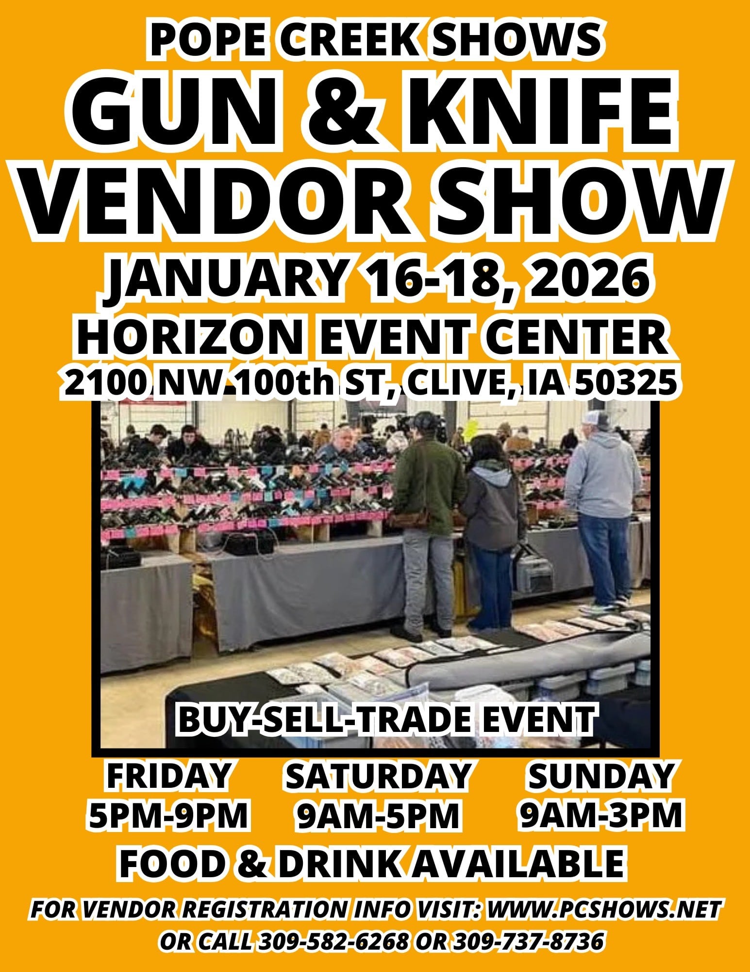 Clive Gun and Knife Show Flyer