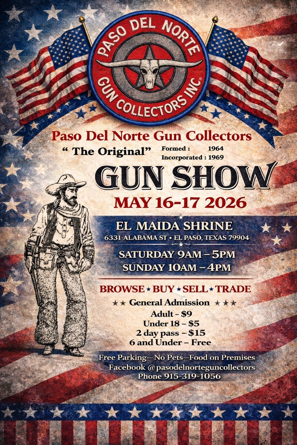 Original El Paso Gun Show Flyer