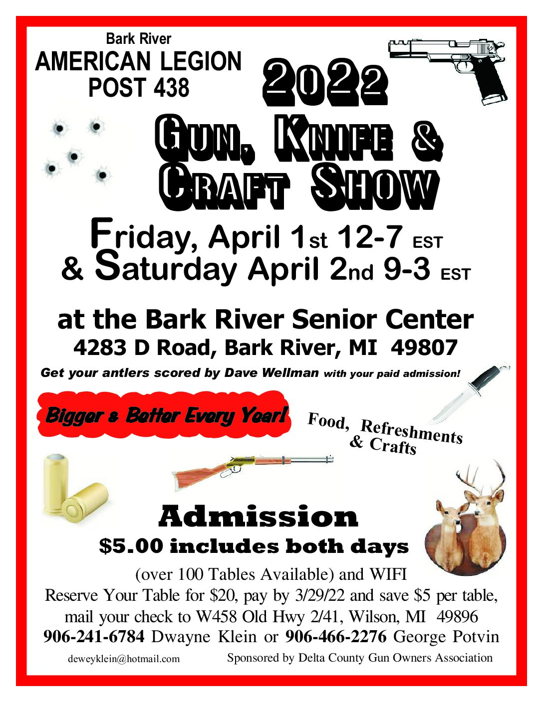 Bark River Gun , Knife & Outdoor Show Flyer