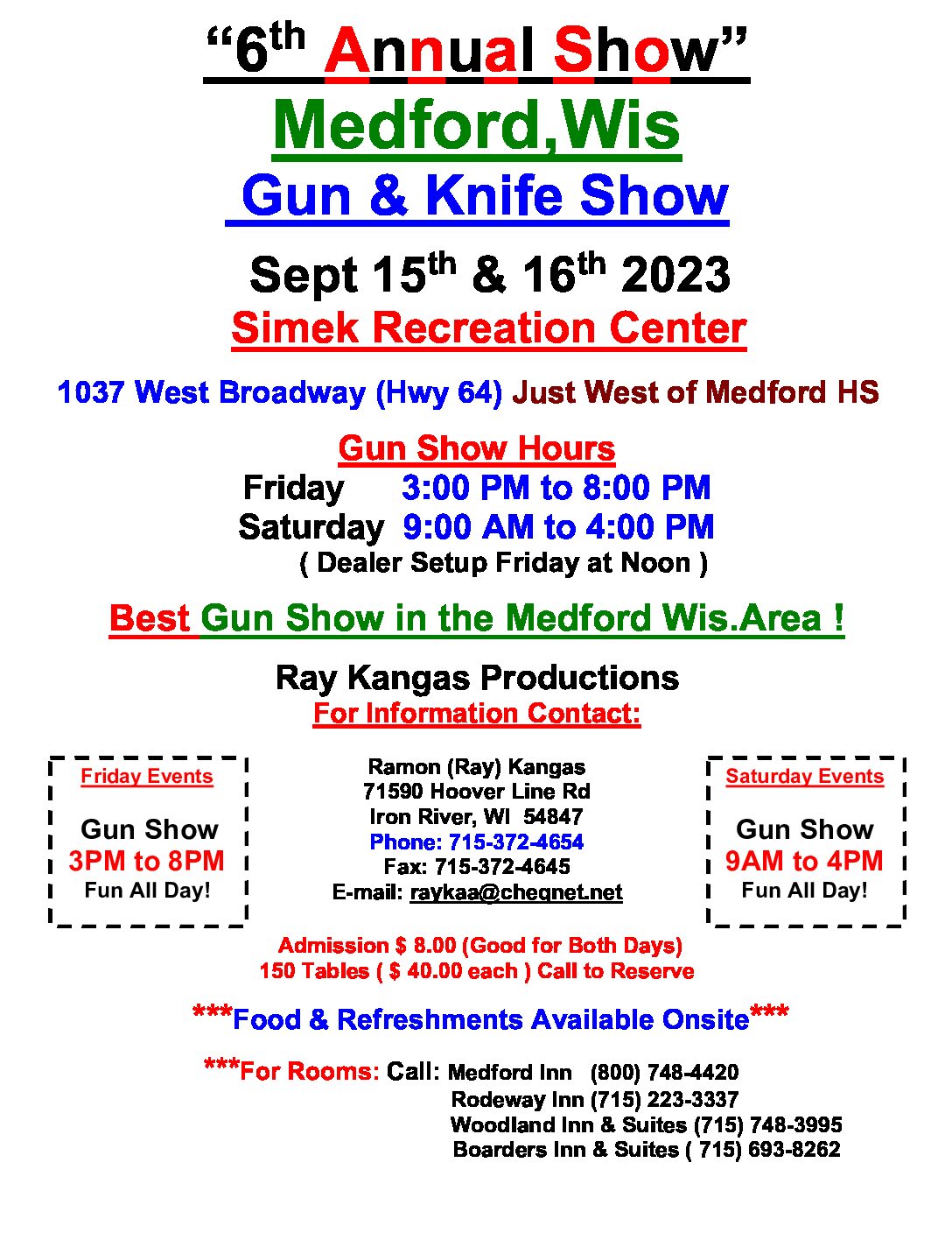 Medford Gun & Knife Show Flyer
