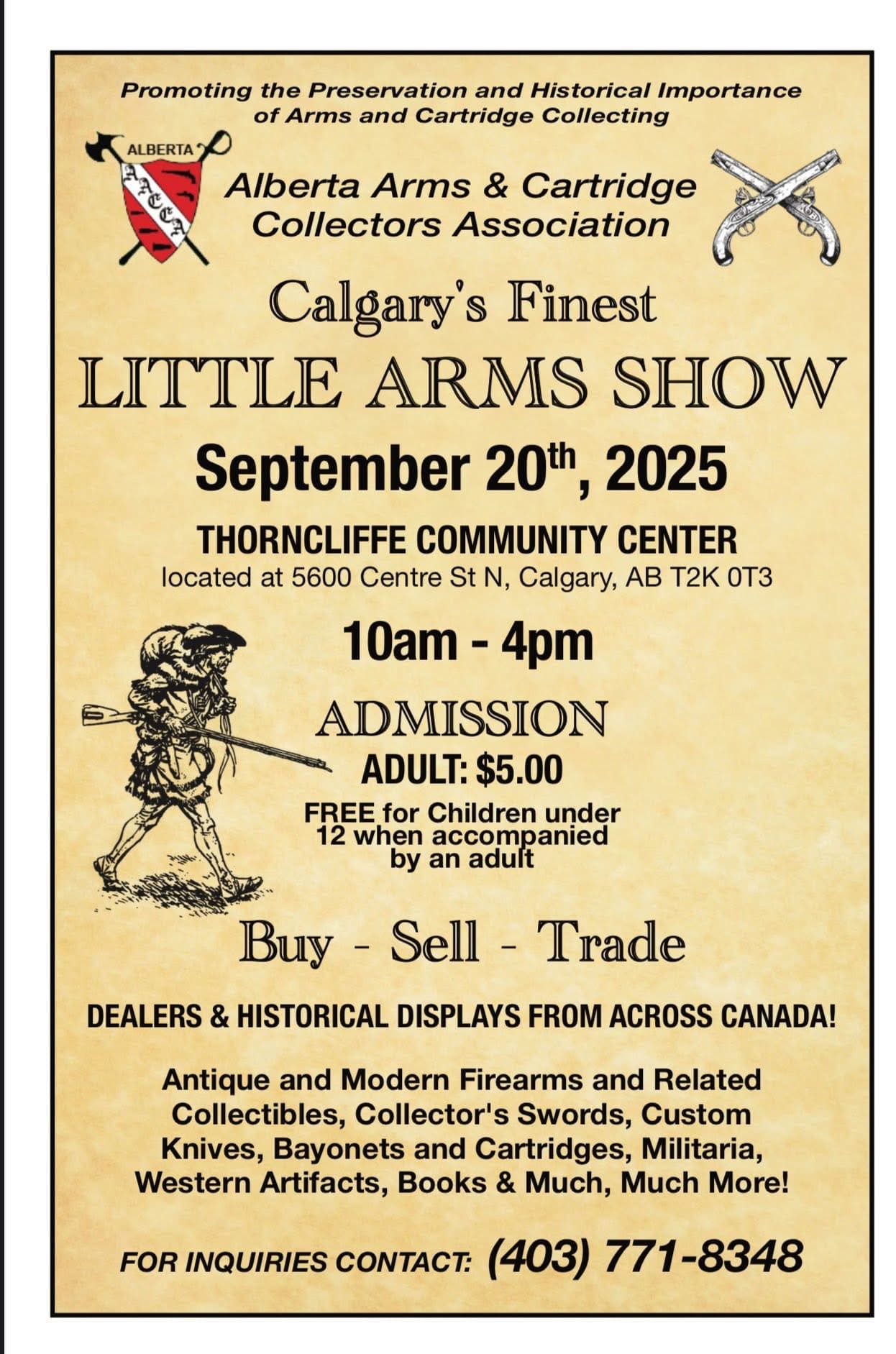 Calgary’s Finest Little Arms Show Flyer