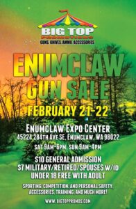 Big Top Enumclaw Gun Sale 2026 • Enumclaw, Washington